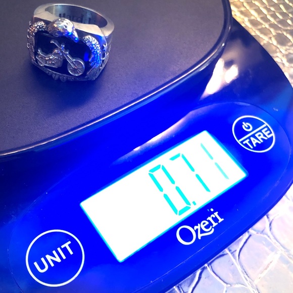 🏍 Silver & Onyx Motorcycle Ring - Picture 12 of 13